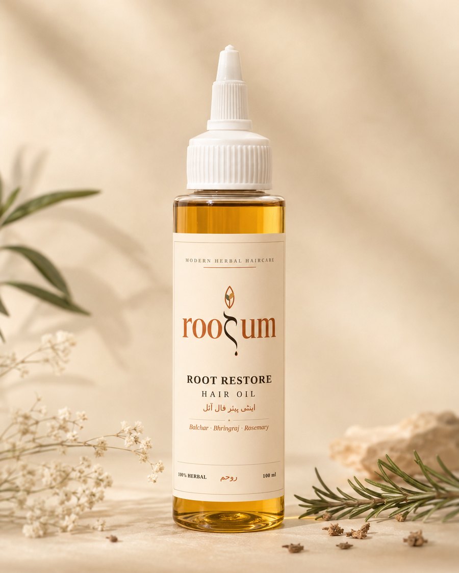 Roohum Root Restore Hair Oil with box